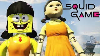 GTA SQUID GAME DOLL VS  SPONGEBOB SQUID GAME DOLL ! || GTA MOD Gameplay || Konas2002