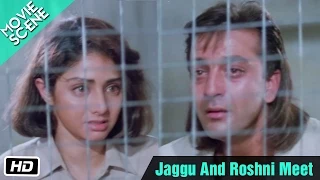 Jaggu And Roshni Meet - Movie Scene - Sridevi, Sanjay Dutt, Anupam Kher