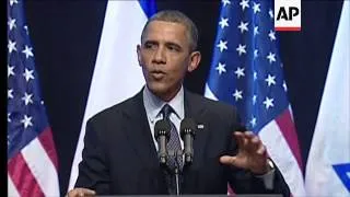 US President Obama makes speech to Israeli students