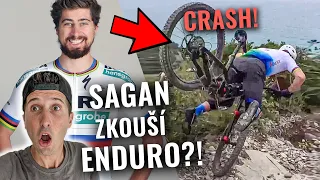 PETER SAGAN PŘELETĚL PŘES ŘÍDÍTKA NA ENDURU!