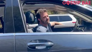 Ben Affleck has a big smile leaving Jennifer Lopez house