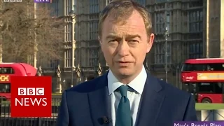 Theresa May Brexit speech 'theft of democracy' says Tim Farron - BBC News