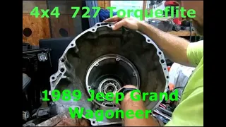 (Part 1) 4x4 727 Torqueflite disassemble     1989 Jeep Grand Wagoneer Rebuild