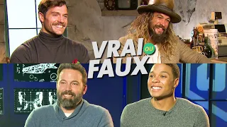 JUSTICE LEAGUE : interview "vrai ou faux" avec Henry Cavill, Ben Affleck, Jason Momoa et Ray Fisher