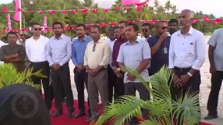 President Yameen inaugurates the Airport and harbor project of Maafaru Island