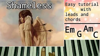 Camila Cabello | Shameless | Easy Piano Tutorial with leads and chords | Step by Step