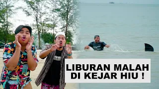 PAK AMIR LIBUR LEBARAN KE PANTAI, DIKEJAR IKAN HIU !