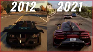 Evolution of Forza Horizon Games 2012-2021| Forza Horizon 5 vs 4, 3, 2, 1 Comparison