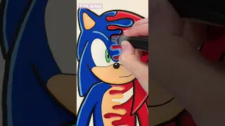 Drawing Sonic and Knuckles with Posca Markers! Fusion Effect!
