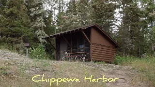 Some information on Chippewa Harbor campground. Isle Royale National Park. Michigan.