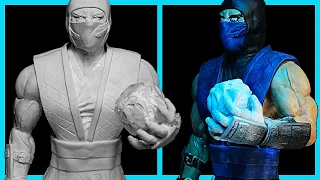 Sculpting SUB-ZERO (BI-HAN) MORTAL KOMBAT | MK CLASSIC Skin | Polymerclay