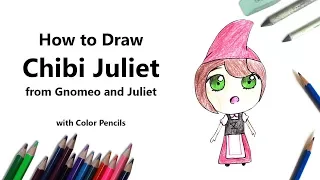 How to Draw Chibi Juliet From Gnomeo and Juliet Step by Step - very easy