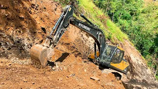 Building the WORLD'S DANGEROUSEST Mountain Road with ONLY an Excavator | Excavator Planet