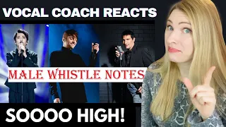 Vocal Coach Reacts: Male Singers Whistle Notes! Amazing Vocals including Dimash & Darren Espanto!