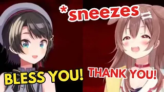 Korone Sneezes & Subaru Says Bless You!