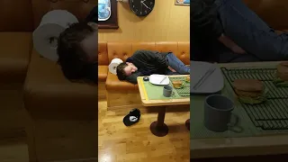 Fisherman is being trash talked while taking a nap