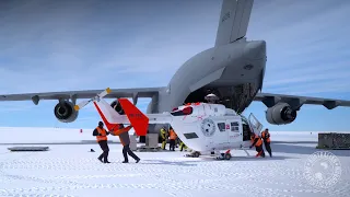 Air Force delivers helicopters to Antarctica