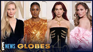 Jennifer Lawrence, Dua Lipa and More BEST Red Carpet Moments! | 2024 Golden Globes