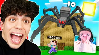 DIVENTO UN MOSTRO SPAVENTOSO E ROVINO LA BUILD BATTLE DEL MIO AMICO NABBO su MINECRAFT!!