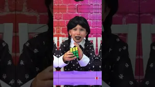 Wednesday Addams tries to solve Rubik’s Cube #shorts  #wednesday #alice