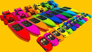 GTA V Stunt Map Car Race Challenge On Bikes, Aircraft, Super Cars, Boats and OffRoad Monster Trucks
