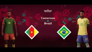 FIFA 23 - 2022 World Cup - Brazil vs Cameroon gameplay