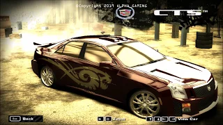 NFS:Most Wanted(2005)Black Edition Cadillac CTS Full Customization