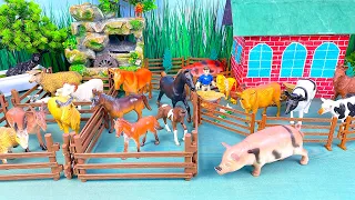 Farm Small World Diorama With Animals And Windmill | Cow Pig Horse