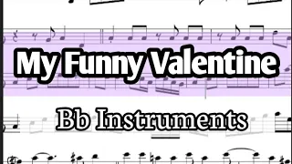 My Funny Valentine Tenor Soprano Clarinet Trumpet Sheet Music Backing Track Play Along Partitura