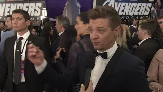 Avengers: Endgame: Jeremy Renner "Hawkeye/Clint Barton" Premiere Interview | ScreenSlam