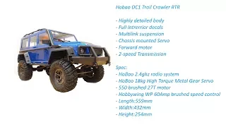 Unboxing Hobao DC1 1:10 Trail Crawler RTR