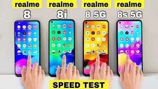 realme 8 vs realme 8i vs realme 8 5G vs realme 8s 5G Speed Test & Comparison