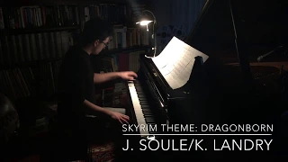 TES 5 Skyrim: Dragonborn Theme (arr. K.Landry) - Piano Solo Version