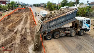 Excellent First Installing Downstairs​ Foundation Using Stone Soils Large Surface Filling Of Road​