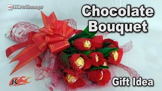 Valentine Day Gift Idea | DIY How to make Chocolate Bouquet |  Ferrero Rocher Bouquet | JK Arts 1188