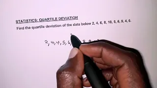 Quartile deviation/ ungrouped data