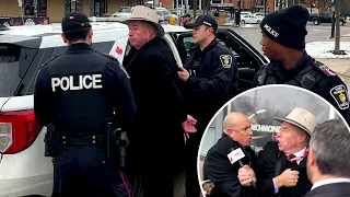 FOOTAGE: Journalist David Menzies Arrested While Scrumming Chrystia Freeland