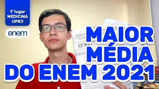 TIREI A MAIOR NOTA DO ENEM 2021 | Minhas notas e evolução