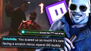 SCRATCHED MIRROR MYERS IS INSANE TO SCARE TWITCH STREAMERS | Dead By Daylight Scratch Mirror Myers