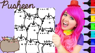 Coloring Pusheen Cat Unicorns Coloring Page Prismacolor Markers | KiMMi THE CLOWN