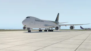 X Plane 11|Cargo Flight To Los Angeles|B747-8F UPS