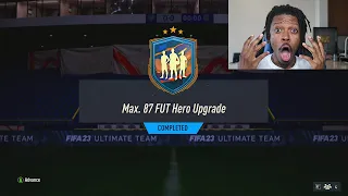 THIS IS WHAT I GOT IN MY MAX 87 FUT HERO UPGRADE SBC! FIFA 23 ULTIMATE TEAM