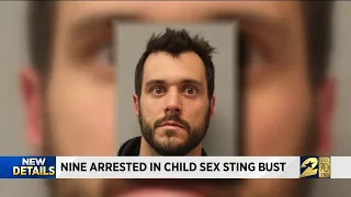 Nine arrested in child sex sting bust