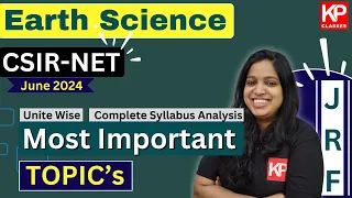 Most Important Topics (Unit-Wise Complete Syllabus)😱 | CSIR NET June 2024 - Earth Science