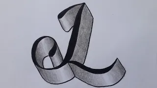 3d Drawing Letter L On Paper For Beginners / How To Write Easy Art With Marker And Pencil