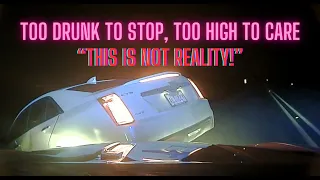 DWI: Cadillac CTS Driver refuses to stop - PIT Maneuver and TASER finally ends pursuit #police #pit