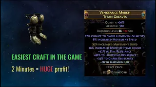 POE 2 Minutes craft boots - 20 Divine profit!