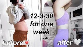 i did the 12 3 30 workout for one week! heres how it went... *crazy results*