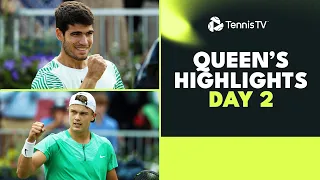 Alcaraz & Rune Make Queen's Debut; Murray, Fritz & Dimitrov Feature | Queen's 2023 Highlights Day 2