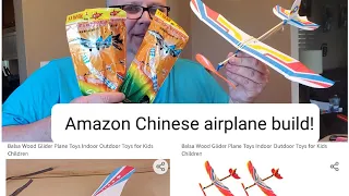 Chinese Rubber powered airplane build n fly Amazon 1.50! Join me for some FUN! I bought 15! Balsa